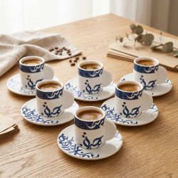 Coffee Cup and Saucer Set - 12 Pcs